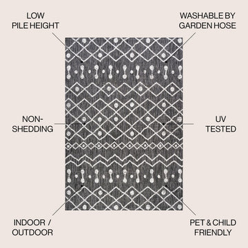 Nokat Tribal Bohemian Indoor/outdoor Area Rug